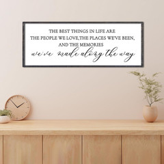 Inspirational Wall Art Sign – Best Things in Life Decor for Home & Family