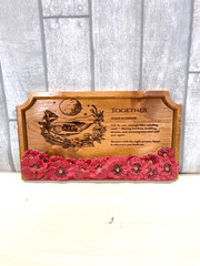 Wooden Carved Couples Plaque