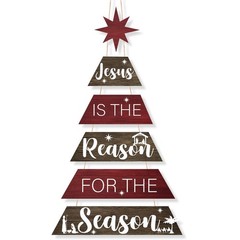 Christmas Jesus Wood Sign Jesus is The Reason for The Season Hanging Sign Chr…