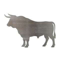 Bull Steel Cutout Shape, Raw Metal Wall Art and Craft Supply