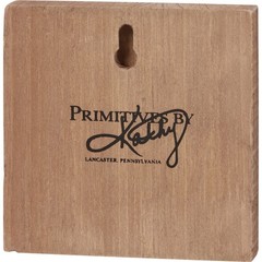 Primitives by Kathy Holiday Fox Block Sign Woodland Decor Rustic Tier Tray Xmas