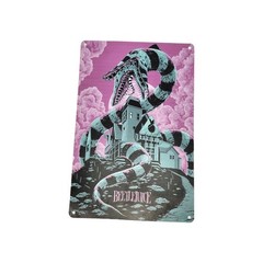 BEETLEJUICE Aluminum Sign Purple Green Black 11.75″X 8″ Vintage Style Movie Sign