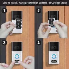 6 – No Soliciting Mini Sign 1×0.5″ Weatherproof Doorbell Labels Easy to Install