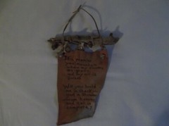 Wood & Leather Wall Hanging With A Poem