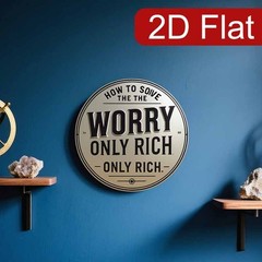 How To Solve Worry Only Rich Metal Sign Funny Sarcastic Quote Retro Wall Decor
