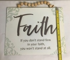 If you Don’t Stand Firm In Your Faith Beige Brown Green Metal Plaque 8 x 10 EC!