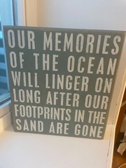 Primatives Kathy Phillips Box Sign freestanding 11” square ocean beach nautical