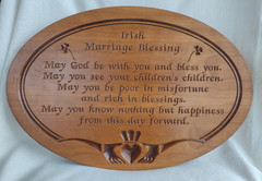 Irish Marriage Blessing Vintage Wooden Wall Plaque Sign 17.25″ x 11.5″