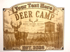 Personalized Deer Camp Sign Custom Hunting Lodge Cabin Wall Decor