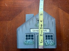 Rustic Wooden House-shaped Decorations Set of 2 Home Decor