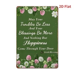 2D Flat Metal Sign 7.87×11.8 Inches Decoration