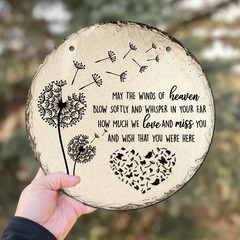 Memorial Dandelion Metal Sign Heaven Quote Wall Art Hanging Decoration Gift