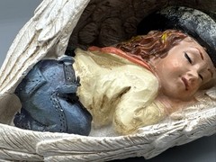 Cowgirl Sleeping on Angel Wings 3x5x3 inches New Decor Resin