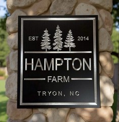 Diamond Etched Reflective Engraved Farm Cottage House Outdoor Metal Sign 14×16
