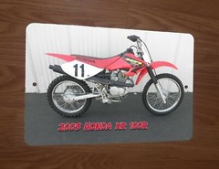 2003 Honda XR 100R Motorcycle Dirt Bike Motocross 8×12 Metal Wall Sign