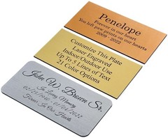 Custom Engraved Plate 2×4, 2×6, 3×6 Name Plate Plaque Art Label Tag Gift Trophy