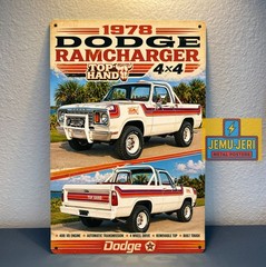 1978 Dodge Ramcharger Top Hand 4×4 Car Metal Tin Sign Poster 30x20cm