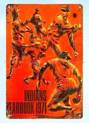 1971 BASEBALL YEARBOOK metal tin sign nostalgic reproductions
