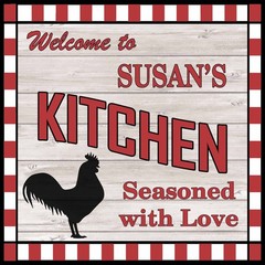SUSAN’S Kitchen Welcome to Rooster Chic Wall Art Decor 12×12 Metal Sign SS76