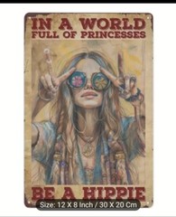 Bohemian Peace Sign Decor – Hippie Wall Art – 1960s 1970s Hippie Artwork Gift