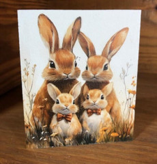 Spring Bunny Decor Sign, Wooden Box Sign, Perfect for Office / Desk / Shelf