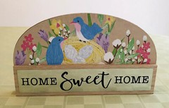 HOME SWEET HOME Standing Sign MDF Wood Metal NEW Colorful!