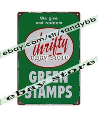 1950s Thrifty Green Stamps tin sign
