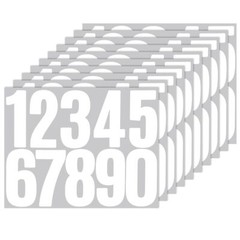 100 Pieces 3″ – Number Stickers Waterproof Vinyl Reflective Numbers – White