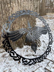 Norse Raven Metal Wall Art