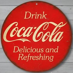 Coca-Cola Coke 12″ Diameter Vintage Novelty Metal Sign Made In USA New!