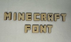 Laser Cut Unfinished Wood Letters or Numbers Mine Craft Gaming Font Cutout