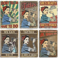 Artisian Tattoo Retro Tin Metal Signs Poster Job Tin Plaque Hobby Decorative Pla