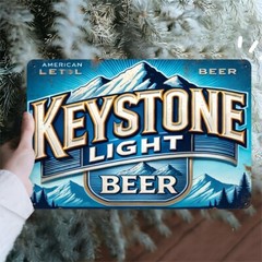 1pc Keystone Light Beer Retro Vintage Aluminum Tin Metal Signs 8×12 Inch – Art D