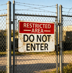 Vintage Restricted Area Do Not Enter Metal Sign Retro Wall Decor Indoor Outdoor