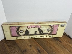 Cowgirl Decorative Hanging Wall Sign 19×5 1/2 (CRRW)