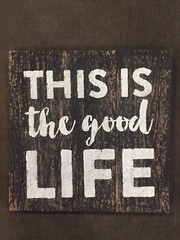 THIS IS THE GOOD LIFE Sign Cabin Beach Lake House Rustic Wood Decor Handmade 12″