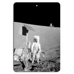 BanginPrints Lunar Adventure Sign Aluminum Vintage Apollo Commemorative