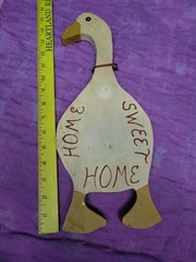 Vintage Duck Wall Hanging Home Sweet Home Cottagecore Farmhouse Nursery Decor