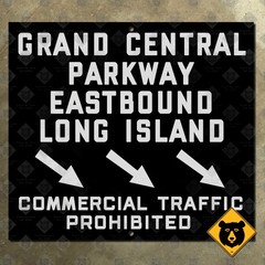 New York Grand Central Parkway highway marker road sign 1936 Long Island 36×32