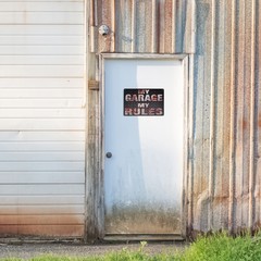 Man Cave Sign My Garage My Rules Metal Wall Art for Garage, Shop or Room Decor