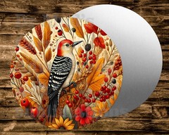Metal Sign WOOD PECKER Wreaths Crafts & Miniatures, and crafts