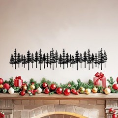 Jidecor Metal Pine Tree Wall Art Decor Nature Home Decor Cedar Trees Metal Si…