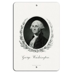 George Washington Sign BanginPrints Aluminum Metal Vintage Classic