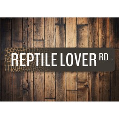 Reptile Lover RD, Wildlife Animal Road Sign, Reptile Design Street Metal Sign