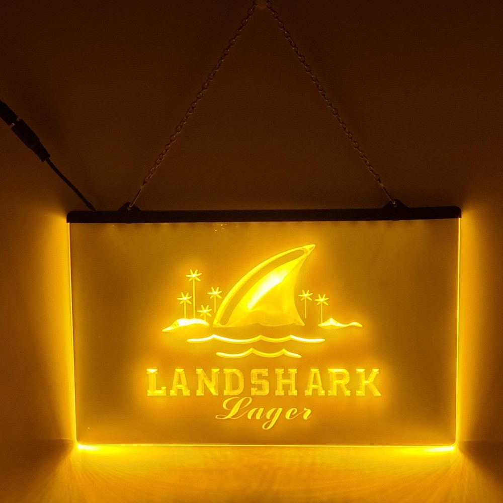 Landshark Lager LED Sign Beach Bar Man Cave Wall Decor