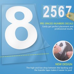 Modern Reflective Number Decals for Mailbox – Waterproof, Easy to Apply, 5 Sets