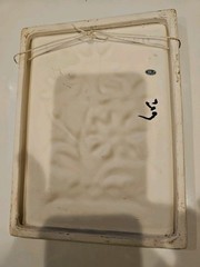 Vintage Wall Plaques W/ Plaster Flowers MCM Retro 8×6 Inches