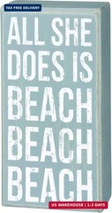 Primitives by Kathy Beach-Inspired Blue Box Sign, 4 x 7.5-Inches, Model:30812