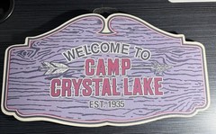Friday the 13th Camp Crystal Lake Sign Silver Buffalo Horror Decor NEW
