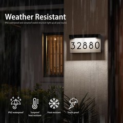 Outdoor LED Address Plaque, Warm White Illumination